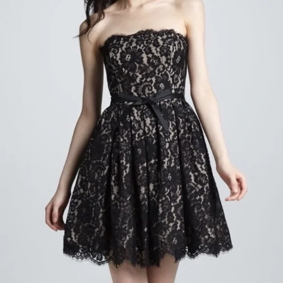 Robert Rodriguez Robert Rodriguez Black Strapless Lace Dress | Sz: 6 | Color: Black